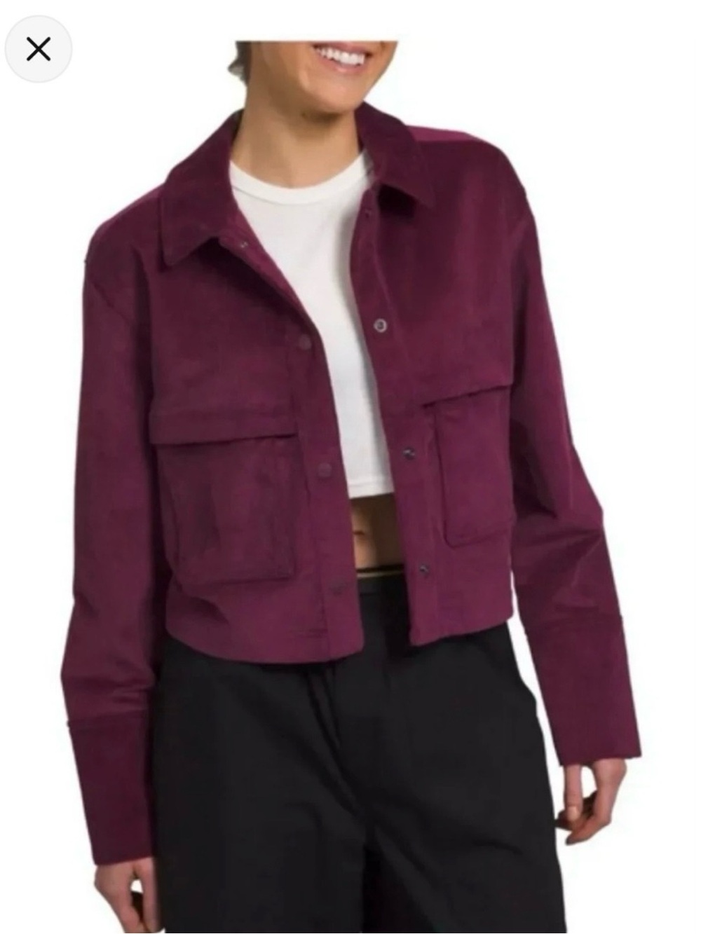 The North Face Corduroy Shacked Boysenberry Utility Winter pockets Size Large